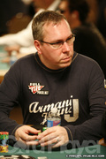 Joe Beevers on Day One of Event 50 at the World Series of Poker