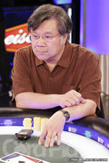 John Hom at the final table of the World Poker Challenge.