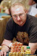 Jon Kalmar on Day 4 of Event 55 at the World Series of Poker