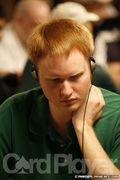 Jon Turner on Day 2B of Event 55 at the World Series of Poker