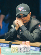 Jerry Yang at the final table of the main event of the 2007 World Series of Poker