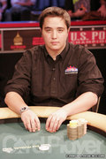 Jordan Morgan at the start up heads-up play at the U.S Poker Championship.