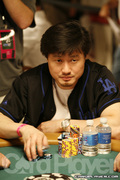 Kevin Hong on Day 2B of Event 55 at the World Series of Poker