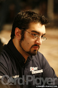Hevad Khan on Day 6 of Event 55 at the World Series of Poker