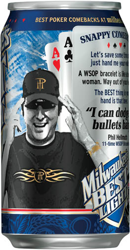 Phil Hellmuth Milwaukee's Best Light Can