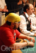 Max Pescatori on Day 3 of Event 39 at the World Series of Poker