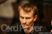 Michael Binger on Day 1D of Event 55 at the World Series of Poker