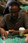 Mohamed Ahmedin on the final day of the $2,000 NLHE event.