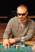 Nick Binger on Day 1 of Event 37 at the World Series of Poker