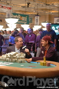 Norman Chad and Allen Cunningham After the 2006 WSOP $1,000 NLH w/Rebuys Event