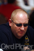 Paul Bishop on Day 1A of Event 55 at the World Series of Poker