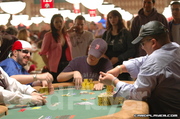 Max Pescatori, Justin Pechi, and Anthony Reategui at the Final Table of the 2006 WSOP $2,500 NLH event