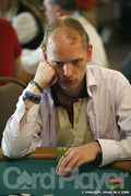 Peter Dalhuijsen on Day One of Event 46 at the World Series of Poker