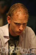 Peter Dalhuijsen on Day One of Event 48 at the World Series of Poker