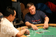 David Pham and Charlie Sewell at the Final Table of the 2006 WSOP $2,000 NLH Shootout event