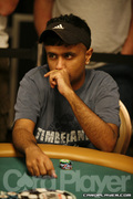 Praz Banzi on Day One of Event 47 at the World Series of Poker