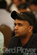 Praz Bansi on Day One of Event 49 at the World Series of Poker