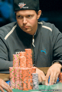 Philip Hilm at the final table of the main event of the 2007 World Series of Poker