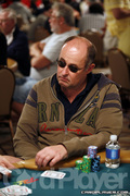 Rob Hollink on Day One of Event 44 at the World Series of Poker