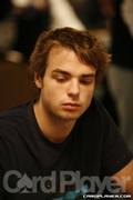 Rory Matthews on Day One of Event 50 at the World Series of Poker