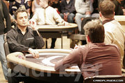 Joe Hachem vs. Chris Moneymaker at the NBC Heads-Up Championship.