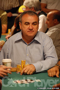 Sam Grizzle on Day 3 of Event 39 at the World Series of Poker