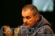 Sam Grizzle on Day One of Event 50 at the World Series of Poker