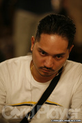 Steve Wong on Day 1B of Event 55 at the World Series of Poker