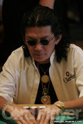 Scotty Nguyen in the final 14 at the 2007 5th Annual Five Star World Poker Classic