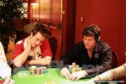Sverre Sundbo (left) and Nikolaus Jedlicka during the EPT Barcelona Open
