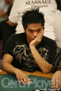 Theo Tran on Day One of Event 49 at the World Series of Poker