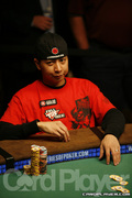Tim Phan on Day 4 of Event 39 at the World Series of Poker