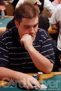 Tim West on Day 1 of Event 13 at the World Series of Poker