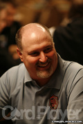 Tom Schneider on Day One of Event 54 at the World Series of Poker