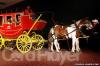 The money presentation starts off with the arrival of a stagecoach in the WPT Arena at the 2005 World Poker Challenge at the Reno Hilton.