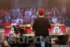 Linda Johnson warms up the crowd for the final table of the 2005 WPT World Championship.