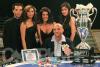 Winner Lee Markholt poses for one last photo, with (from left to right) Thang O, Diana Begum, Rachel Suarez, and Sophia Leon.