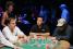 From left to right: Walter Chambers, Nick Mao, and Harry Cullen, Jr. order drinks during a break at the final table of the World Series of Poker Circuit Championship at Harrah's New Orleans.