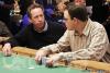 Christian Van Hees (left) and Todd Witteles at the final table for Event #4 ($1,500 Limit Hold'em)