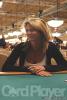 Clonie Gowen, though a fierce competitor, always adds an element of beauty to the table; as seen here on day 1 of the $1000 rebuy event at the WSOP