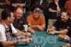 MIke Matusow, Greg Raymer, John Rowland and Andy Bloch(from left to right) having a good time at the table playing together on day 1 of the $1000 rebuy event at the WSOP