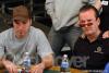 New school and old school, John Murphy(left) and David "Devil fish" Ulliott get seated side by side on day 1 of the $1000 rebuy event at the WSOP