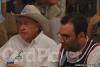 Doyle Brunson and Mike Matusow sit side by side on day 1 of Event #15 ($1,500 Limit Hold'em Shootout)