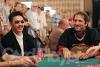 Young Phan (left) and Phil Gordon share a laugh on the final day of Event #16 ($1,500 No-Limit Hold'em Shootout).