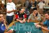 Andy Bloch(left) and Young Phan(right) seated side by side on day one of Event #18 ($2,000 7 Card Stud). 