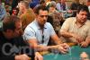 Norman Chad, Chad Brown and "Miami" John Cernuto all seated together on day one of Event #18 ($2,000 7 Card Stud).