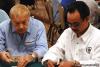 Jerry Buss and David Pham seated together on day 1 of Event #37 ($1,000 NL Hold'em w/ rebuys)