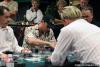 Bobby Law (center) faces off against Chip Jett (foreground, right) on Day Three of the World Series of Poker Circuit Championship at the Grand Casino in Tunica, Mississippi.