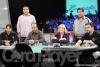 The final six players at the WPT Borgata in Atlantic City, from left to right: David Singer, Robert Hwang, Al Ardebili, Kathy Liebert, Ricardo Festejo, and John D'Agostino