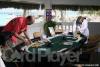 Jack McClelland (left) sets up the final table for the WPT UltimateBet.com Aruba Poker Classic.